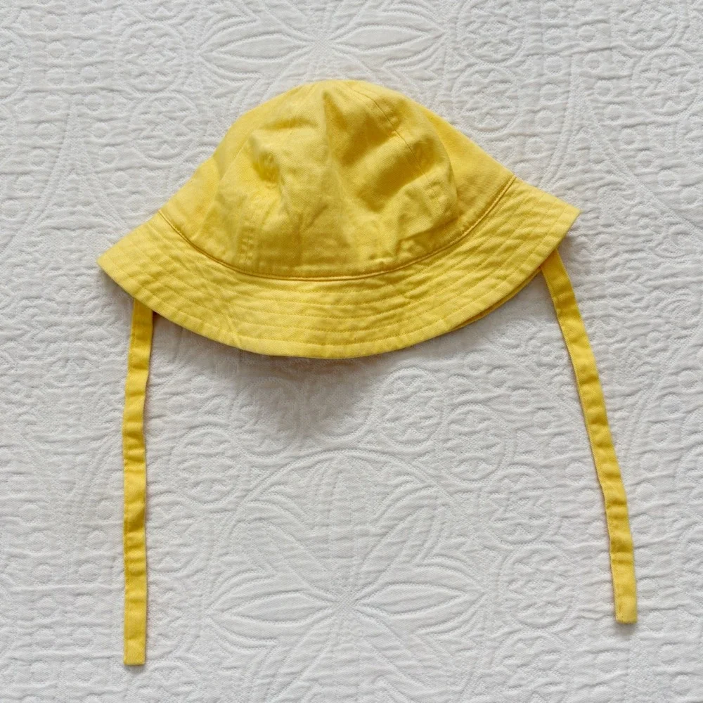 Hanna Andersson Kid's Sun Hat, Yellow Sz M 4-6 Yr